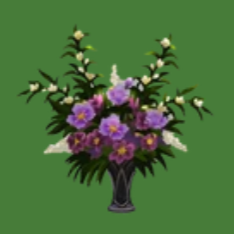 レイヴンウッドの花の植木鉢