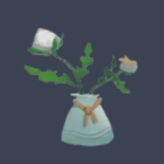 簡素なアザミの植木鉢