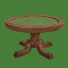 キリマの宿屋の円形テーブル