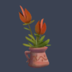 キリマ風のチューリップの植木鉢