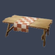 簡素なピクニックテーブル